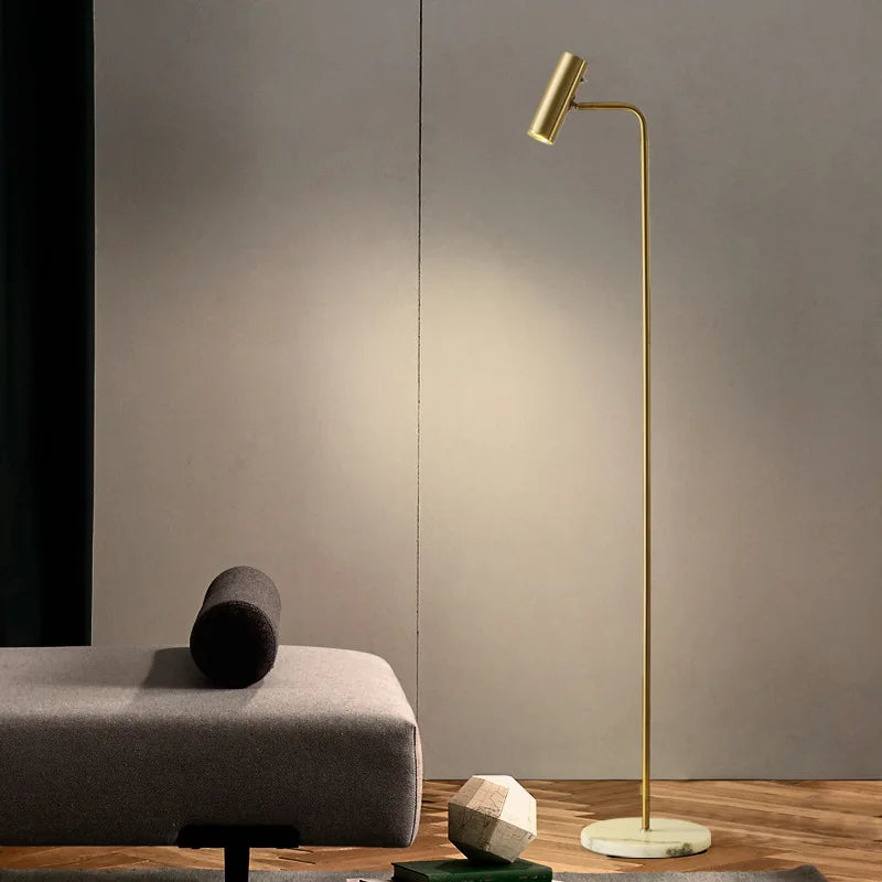 Afralia™ Enna LED Dimmable Floor Lamp in Gold/Black/White for Minimalist Home Decor