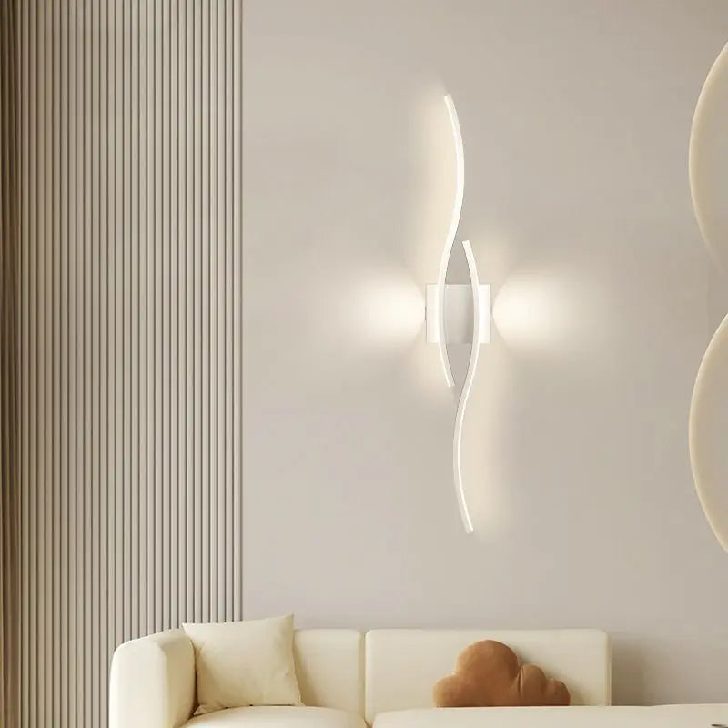 Afralia™ Nordic LED Wall Lamps Black Gold White for Bedroom Living Room Corridor