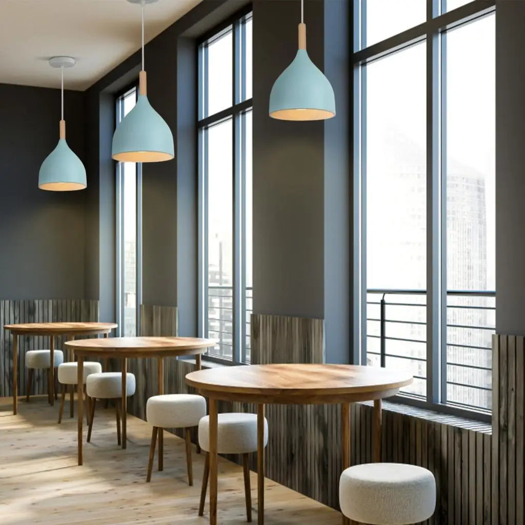 Afralia™ Modern Wood Pendant Light for Home, Kitchen, and Living Room