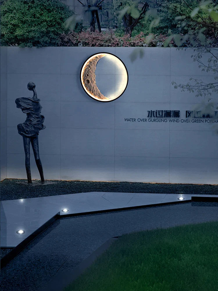 Afralia™ Crescent Wall Lamp for Indoor Outdoor Terrace Garden Landscape Lighting