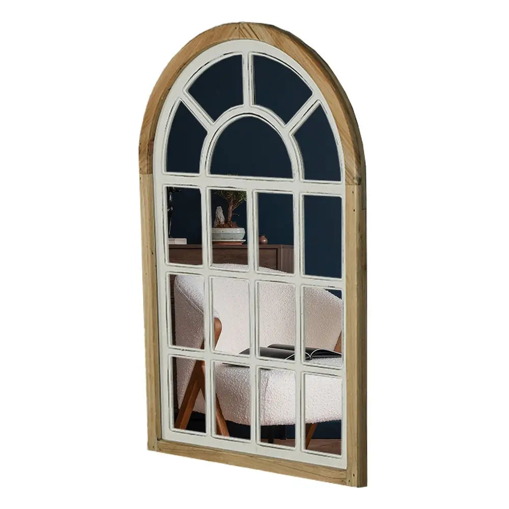 Afralia™ Gothic Rose Window Carved Mirror for Wall Decor in Living Room or Bedroom