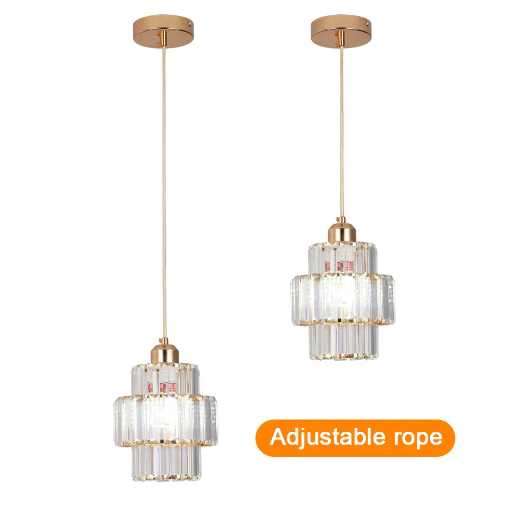 Afralia™ Luxury Crystal Chandelier Pendant Light for Home Decor Fixture