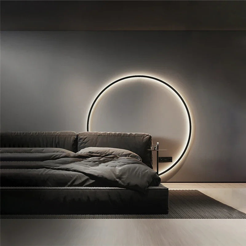 Afralia™ Designer Ring LED Wall Light: Minimalist Nordic Decor Lamp for Living Room Atmosphere.