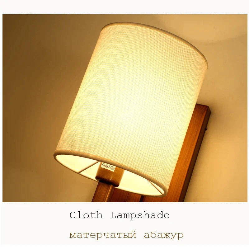 Afralia™ Chinese Style Cloth Wall Lamp for Bedroom, Corridor, Stair, Aisle, Porch, Restaurant