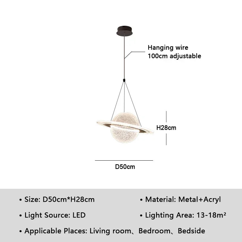 Afralia™ Nordic LED Globe Chandelier Acrylic Room Decor for Living Bedroom Lighting