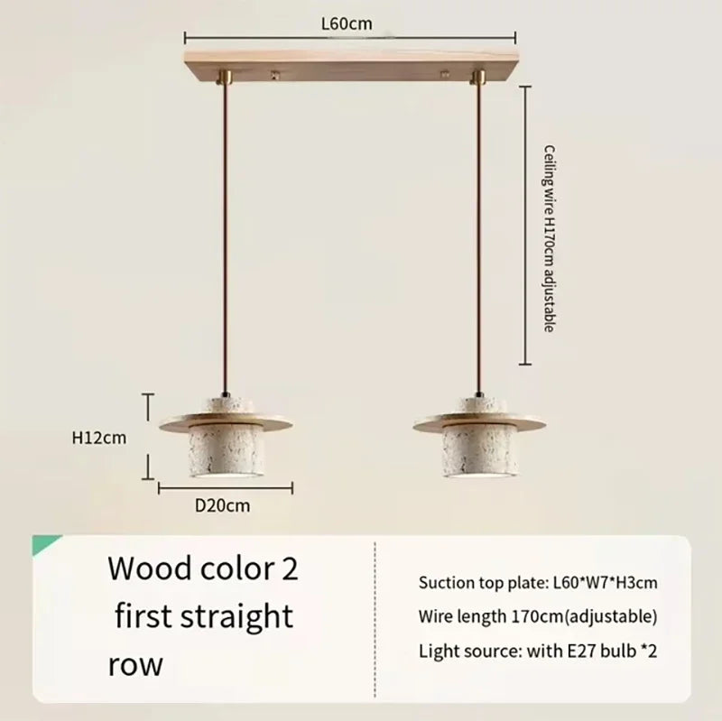 Afralia™ Yellow Travertine Chandelier: Elegant LED Pendant Lights for Home Decor