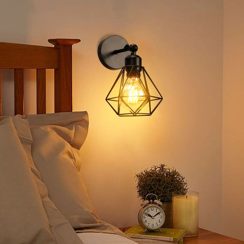 Afralia™ Vintage Industrial Wall Sconce Ceiling Lamp Retro Loft Light Shade