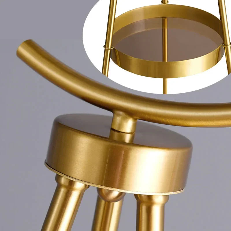 Afralia™ Sky Star LED Floor Light: Glass Gold Black Bedroom Hotel Decor Lighting