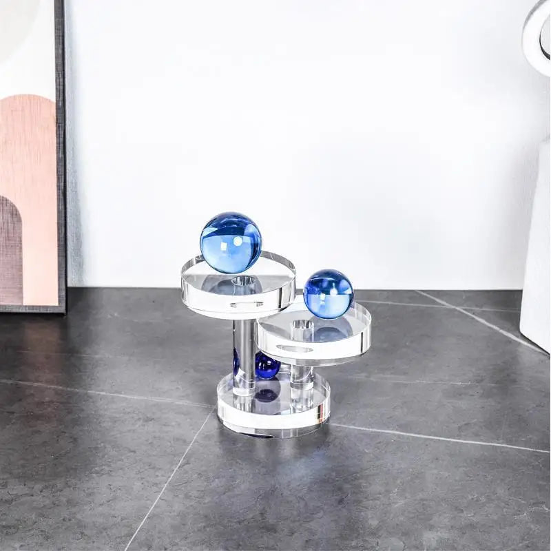 Geometric Crystal Ball Sculpture for Home Decor by Afralia™