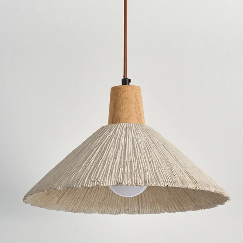 Afralia™ Wood Canopy LED Pendant Lamp: Modern Nordic Style with Adjustable Hanging Lights