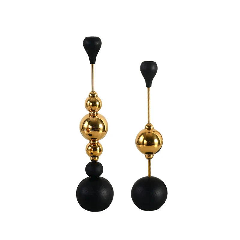 Afralia™ Golden Stainless Steel Candle Holder for Wedding Decor