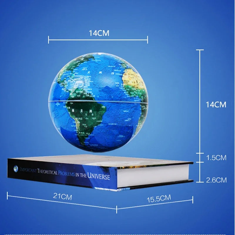 Afralia™ Magnetic Levitation Night Light Rotating Globe Table Lamp