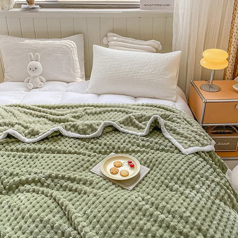 Afralia™ Pineapple Shape Golden Turtle Velvet Summer Blanket