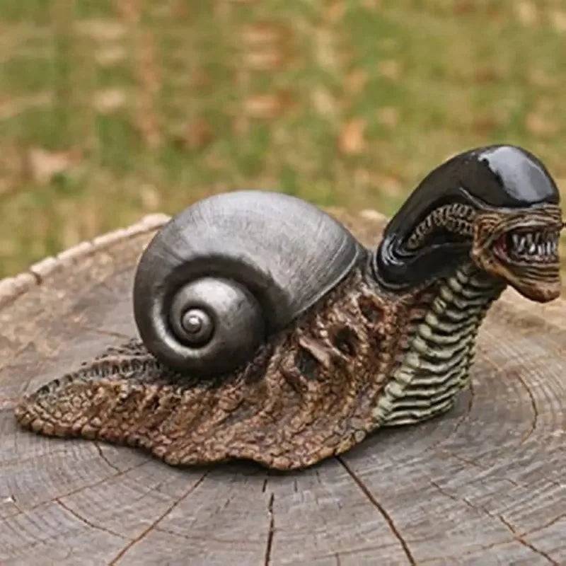 Afralia™ Evil Snail Resin Statue: Unique Home Office & Garden Decor