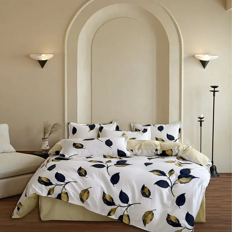 Afralia™ Pattern Printed Duvet Cover Set with 2 Pillowcases in Various Sizes