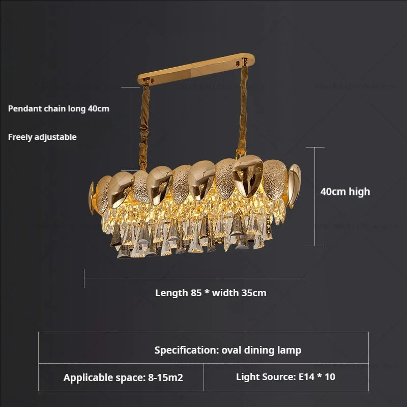 Afralia™ Crystal Chandelier: Modern Elegance for Living Room, Dining Room, Bedroom - Gold Finish