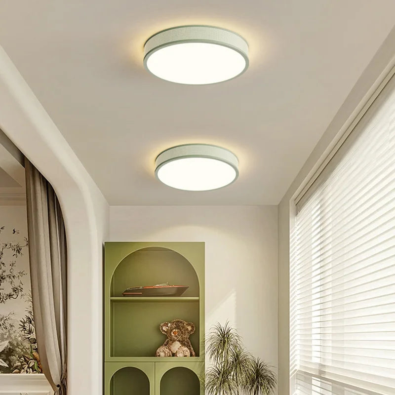 Afralia™ LED Circle Square Ceiling Light - White Green Home Decor for Bedroom and More