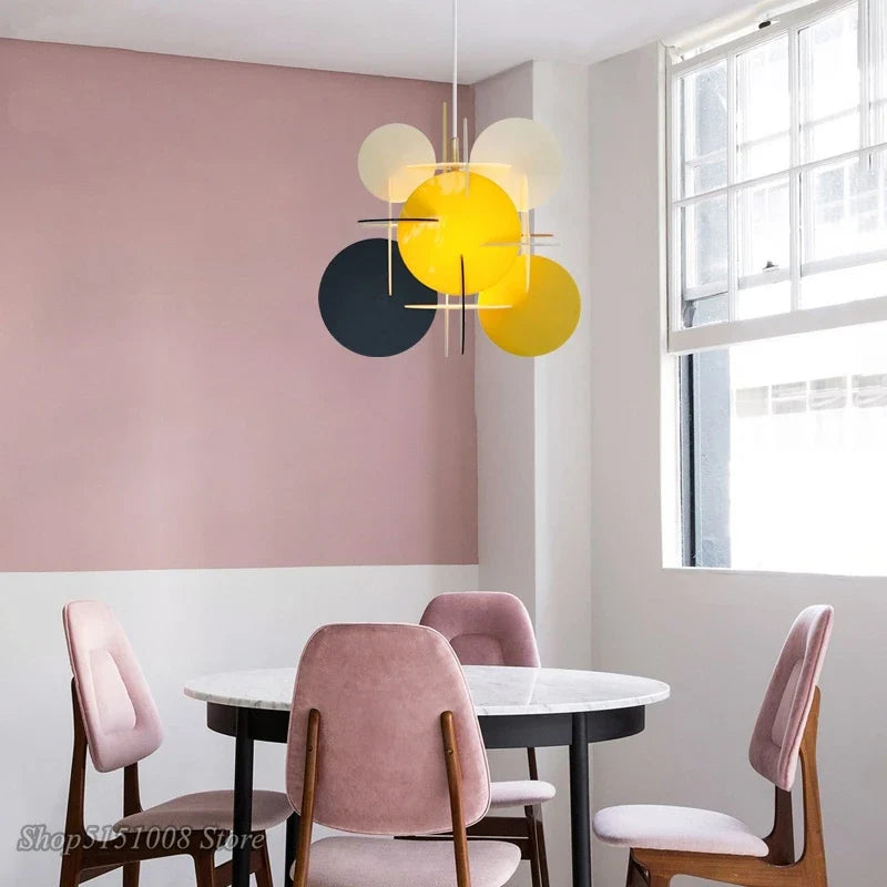 Afralia™ LED Acrylic Pendant Lights: Nordic Creative Splice, Colorful for Living Room & Children's Room