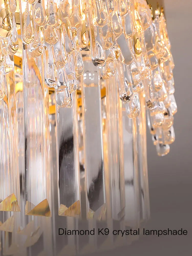 Modern Luxury Crystal Ceiling Chandelier for Living Room Bedroom by Afralia™