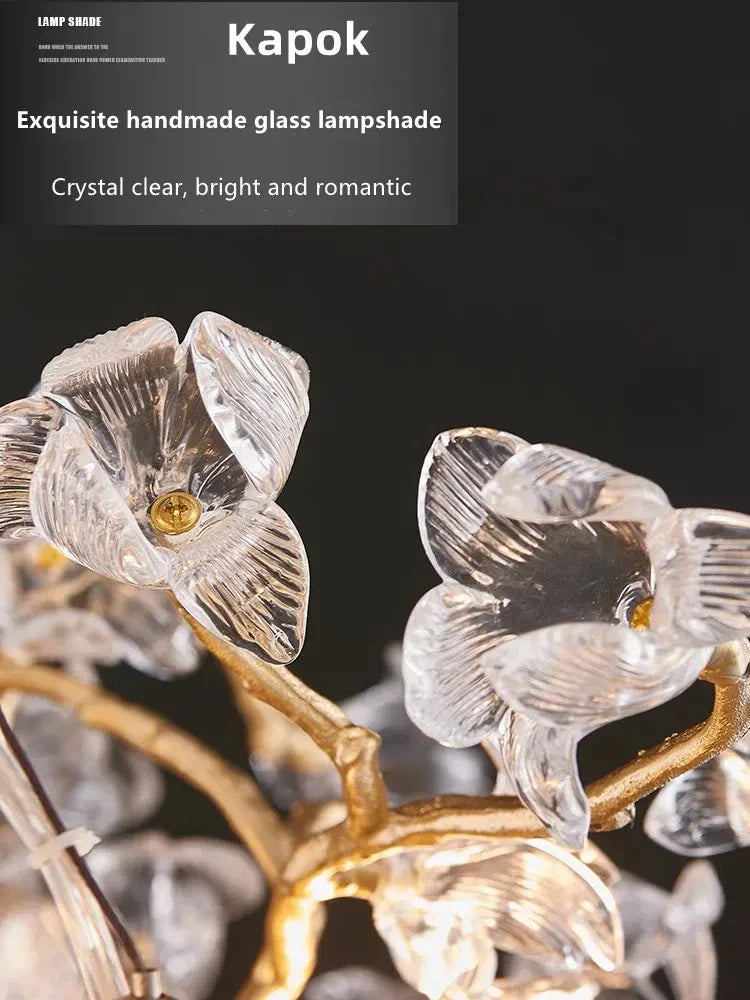 Afralia™ Copper Nordic LED Branch Crystal Chandelier - Modern Home Decoration Lighting Fixtures