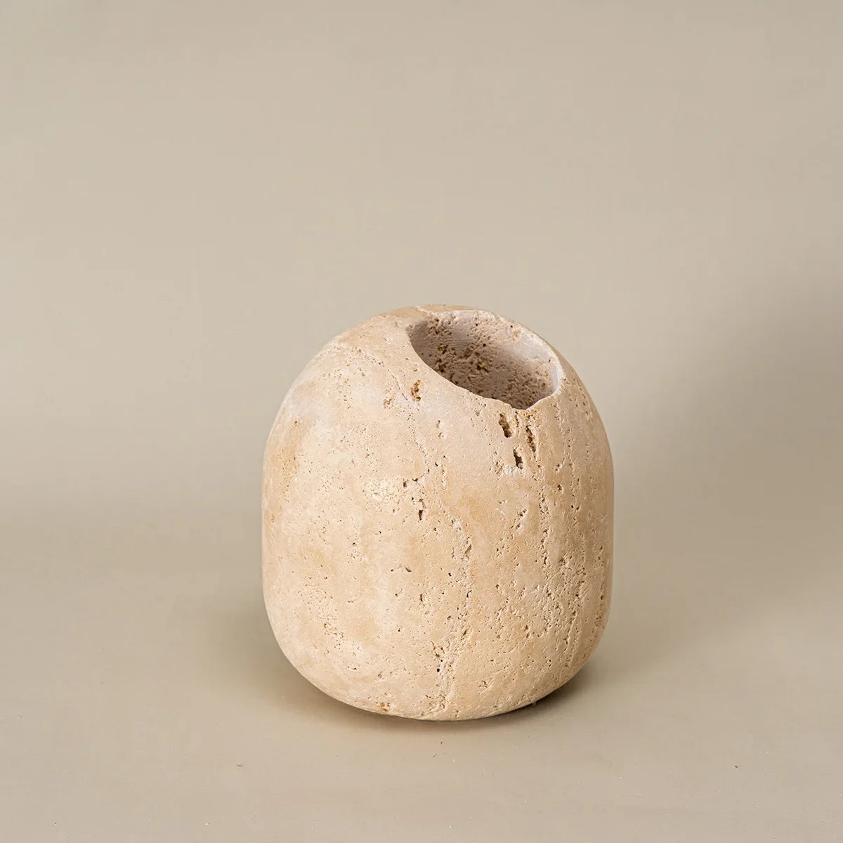 Afralia™ Beige Travertine Match Holder - Vintage Marble Toothpick Holder & Home Decor