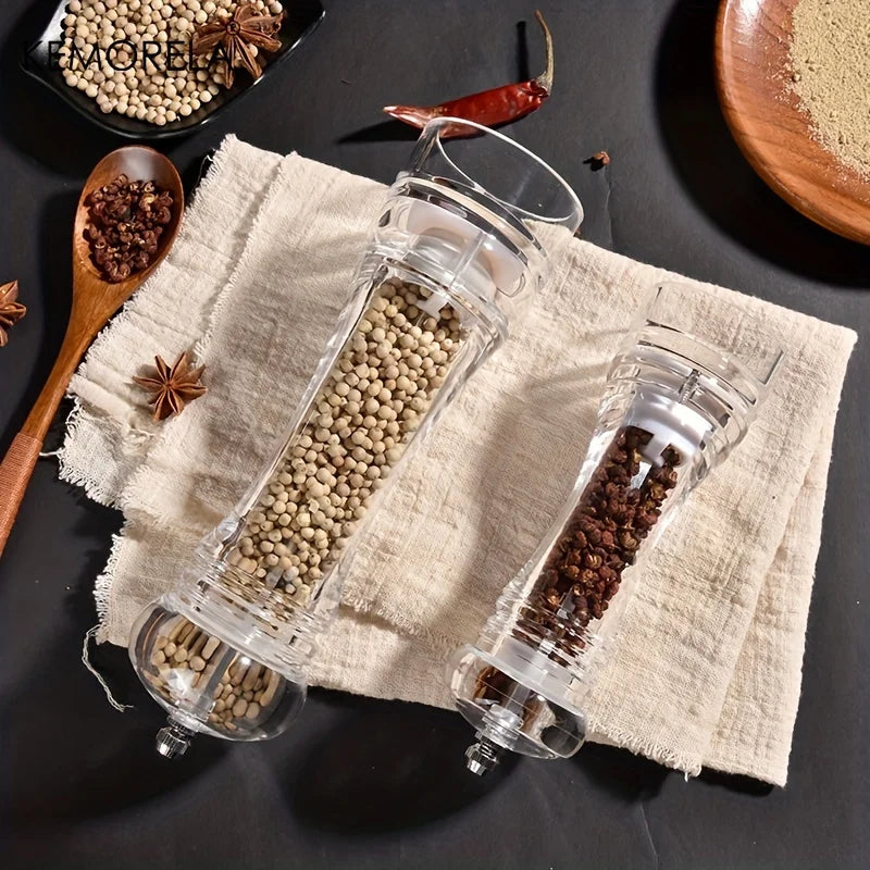 Afralia™ Acrylic Manual Pepper Grinder | Transparent Salt and Spices Mill Shaker
