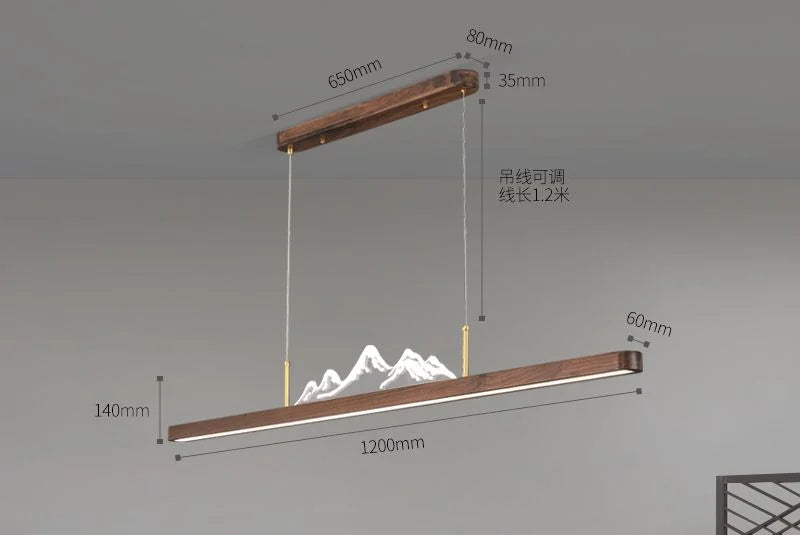 Afralia™ Classic Chinese Solid Wood Pendant Lights Copper Teahouse Bar Retro Lamps