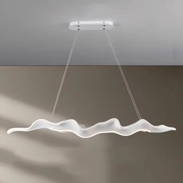 Afralia™ Leaf Pendant Light: Modern Wood Hanging Lamp for Kitchen Dining Office Decor