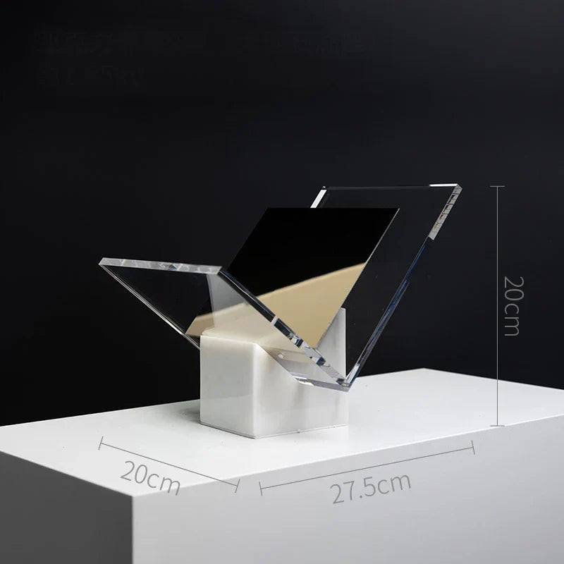 Afralia™ Marble & Acrylic Book Stand: Elegant Display for Books, Magazines, and Textbooks