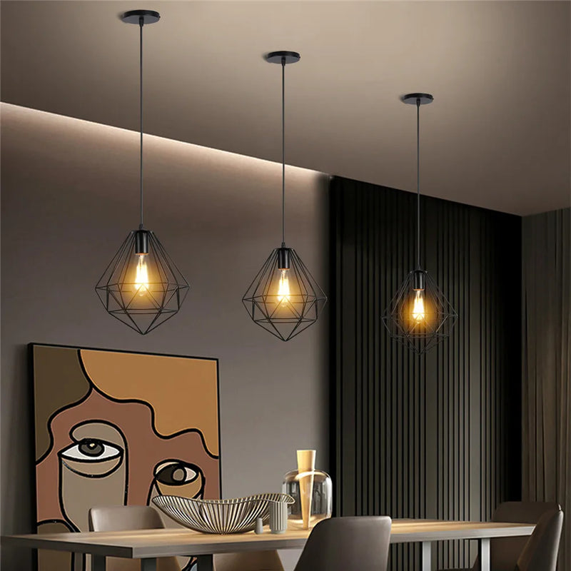 Afralia™ Industrial Black Mini Pendant Light for Dining Room, Bar, and Clothing Store