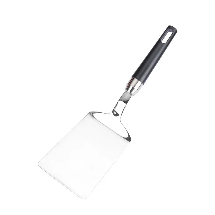 Afralia™ Stainless Steel Pancake Spatula with Wood Handle for BBQ and Kitchen