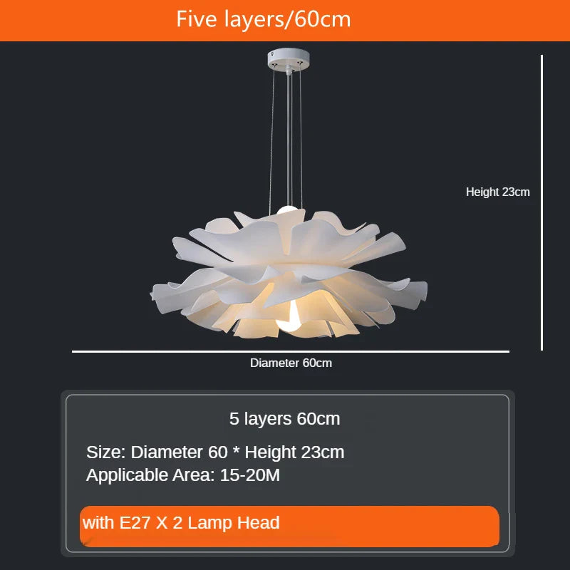 Afralia™ Petals LED Pendant Chandelier: Modern Nordic Design, Warm Indoor/Outdoor Lighting Fixtures