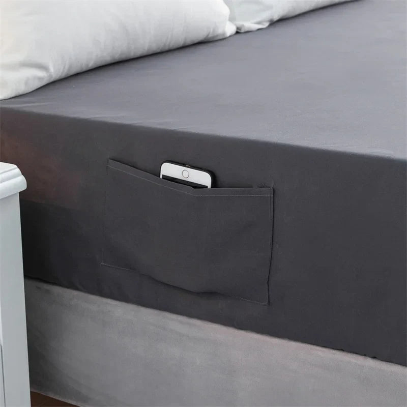 Afralia™ Luxe Sanding Fitted Sheet: High-Quality King Queen Bed Linen