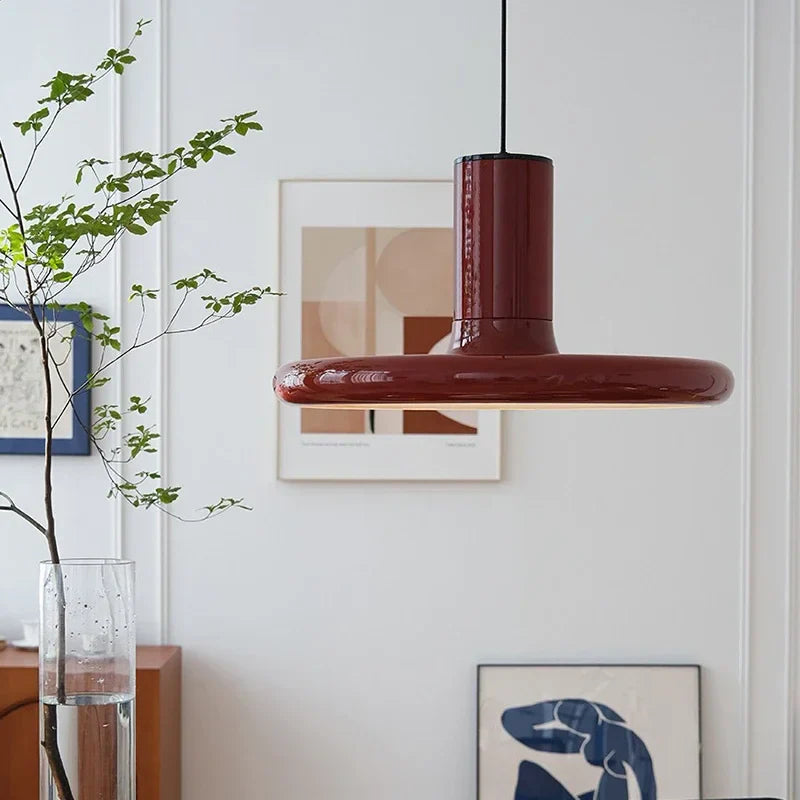 Afralia™ Red Chandelier: Danish Style, Post-Modern Design for Bedroom, Restaurant, and Study