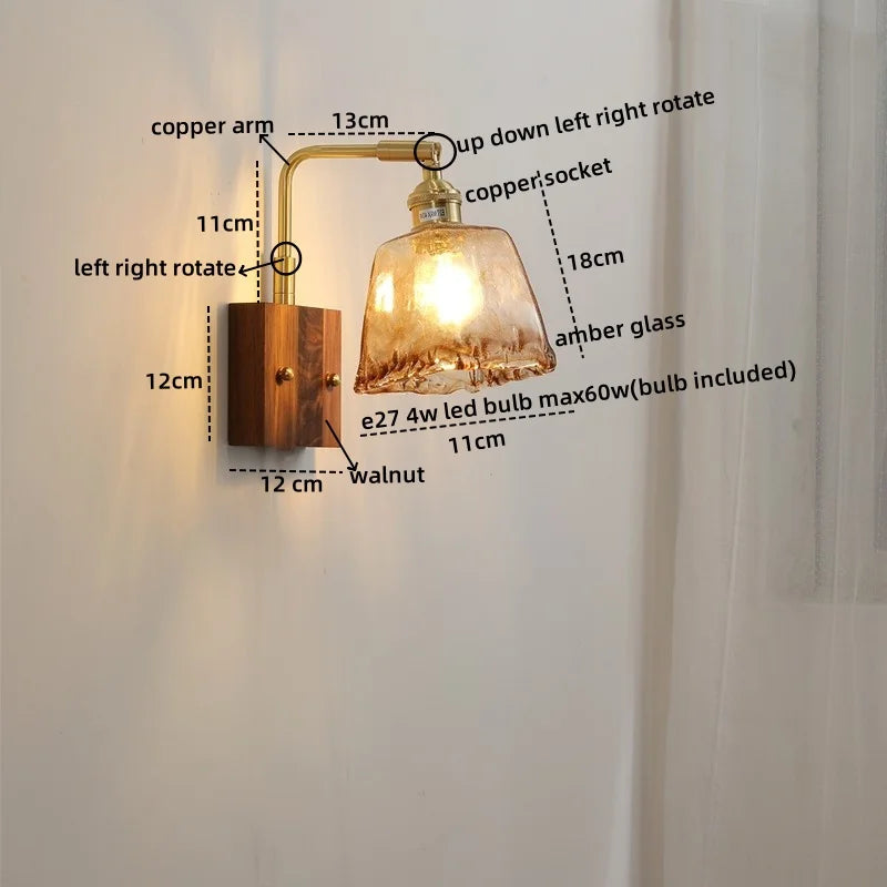 Afralia™ Nordic LED Glass Wall Lamps for Bathroom Living Room Bedroom Stair Light Fixtures