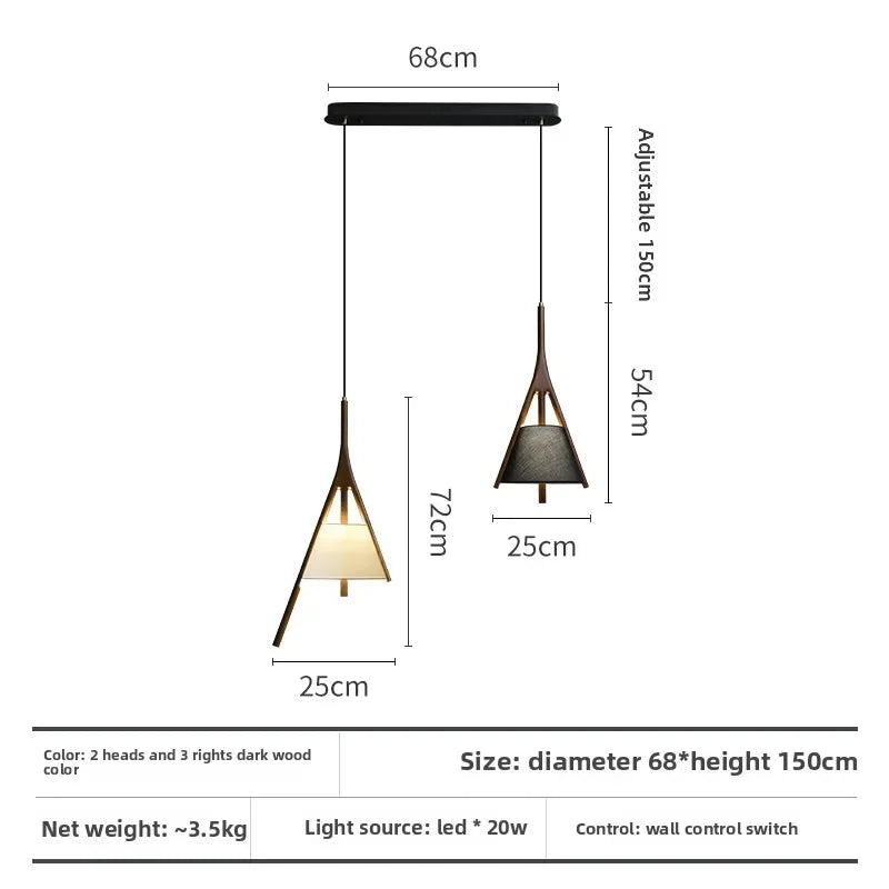 Afralia™ Wooden Chinese Chandelier for Tea Room, Study, and Restaurant Decor Lighting