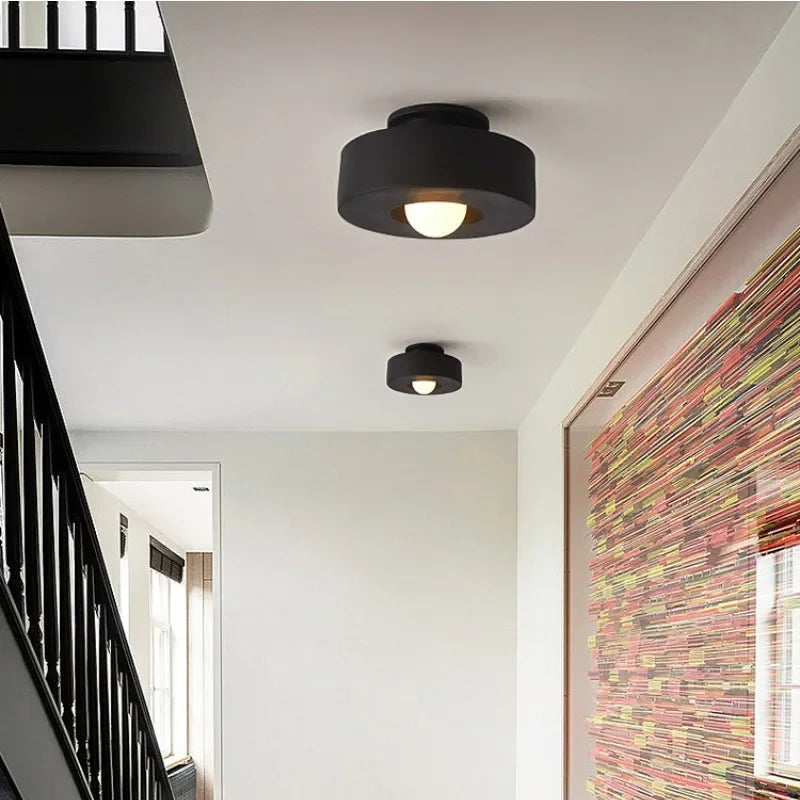 Afralia™ Nordic Wabi Sabi LED Ceiling Light Fixture for Modern Bedroom Decor