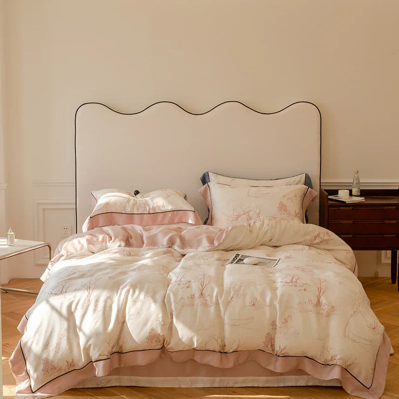 Afralia™ Egyptian Cotton Bedding Set Queen King Ru Double, Quilt Cover Sheet Pillowcase