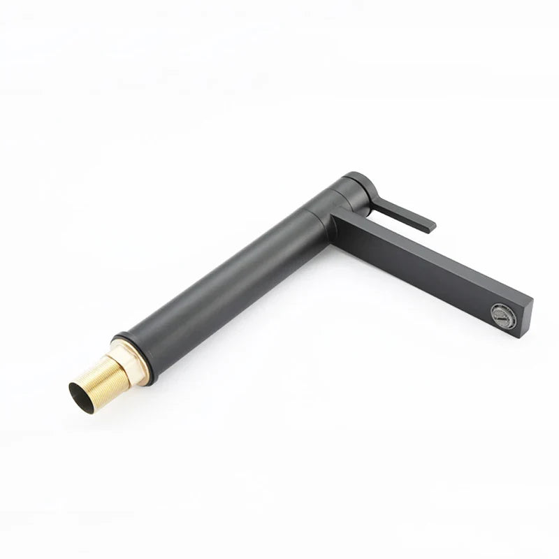 Afralia™ Tall Style Basin Faucet Deck Mounted Single Handle Mixer Tap Chrome Black Gold
