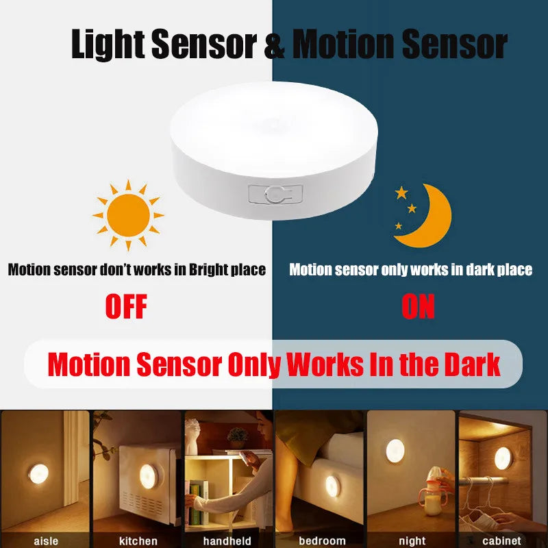 Afralia™ LED 3-in-1 Motion Sensor Light for Cabinets & Closets