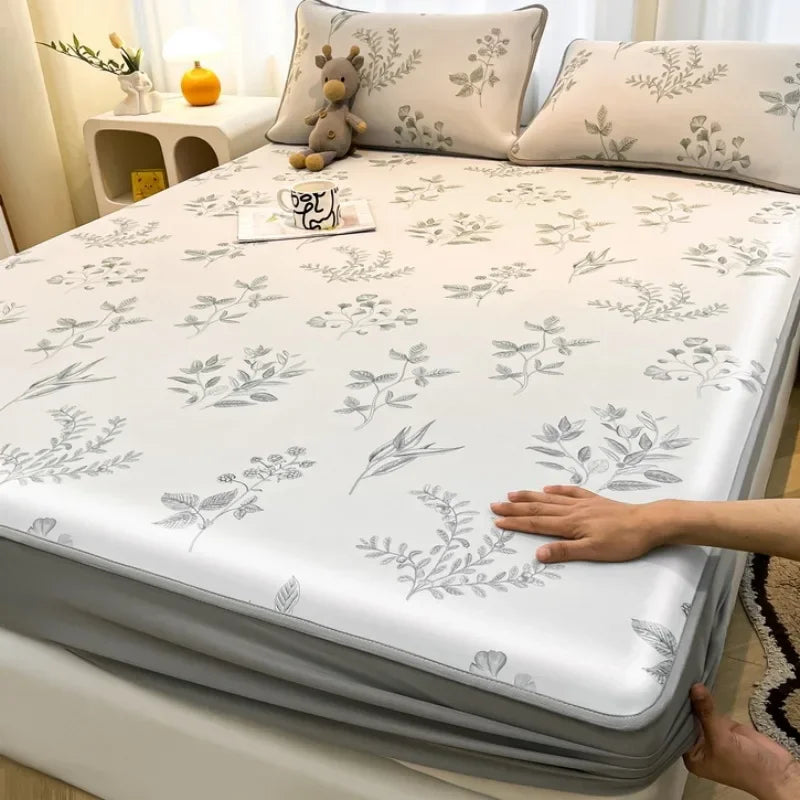 Afralia™ Cooling Ice Silk Mattress - 3Pcs, High Quality, Simple Pattern, Anti-Wrinkles.