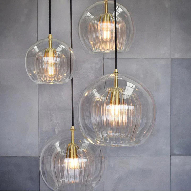 Afralia™ Nordic Art Flower Glass Pendant Lights - Jellyfish Chandelier for Home Decor