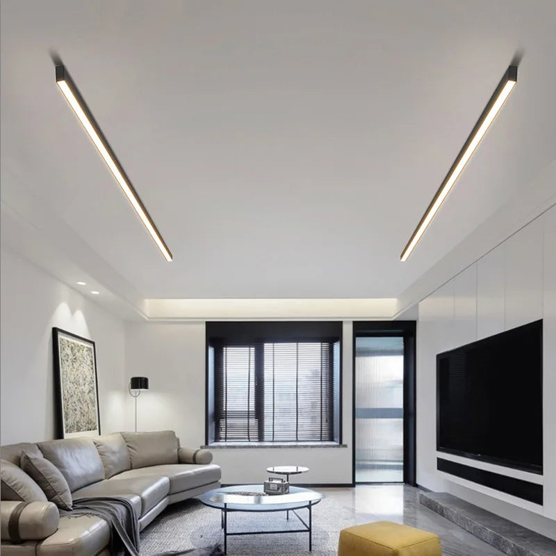 Afralia™ Long Strip LED Ceiling Lights for Balcony, Bedroom, Living Room, Kitchen, Dining Room & More