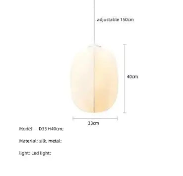 Afralia™ Silk Pendant Lights: Modern Wabi Sabi Design for Dining, Bedroom, Bar & Study