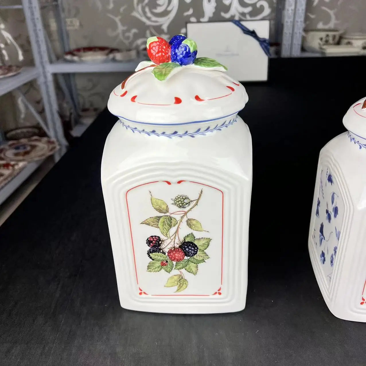 Afralia™ Vintage German Fruit Sealed Jar, Seasoning Canister for Kitchen