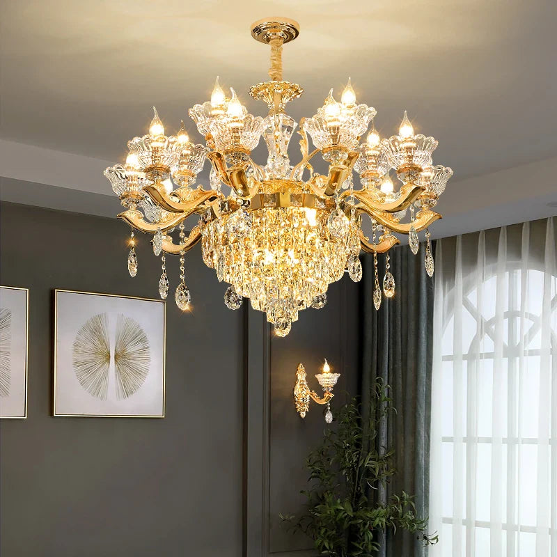 Afralia™ Crystal Luxe Pendant Lamp: Elegant European Style for Living Room and Restaurant