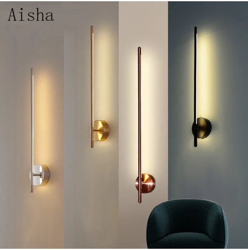 Afralia™ Nordic Style Long Strip Wall Lamps for Living Room Art Decor and Bedroom Lighting