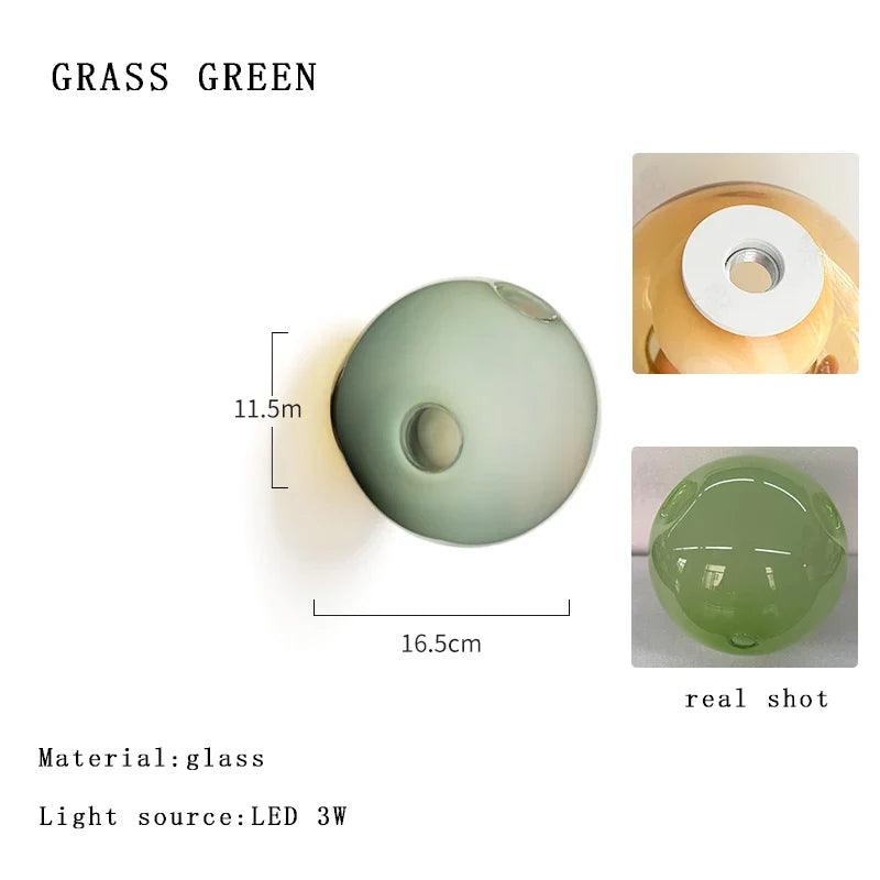 Afralia™ Glass Wall Sconce LED Light Fixture for Living Room & Aisle Decor