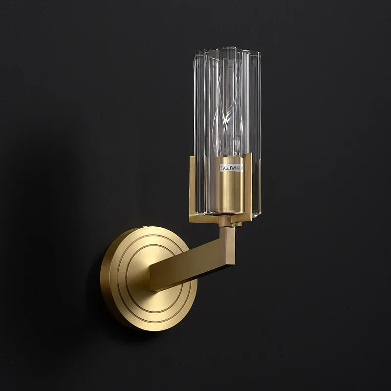 Afralia™ Modern Brass Wall Sconces Glass Wall Lighting for Living Room and Bedroom