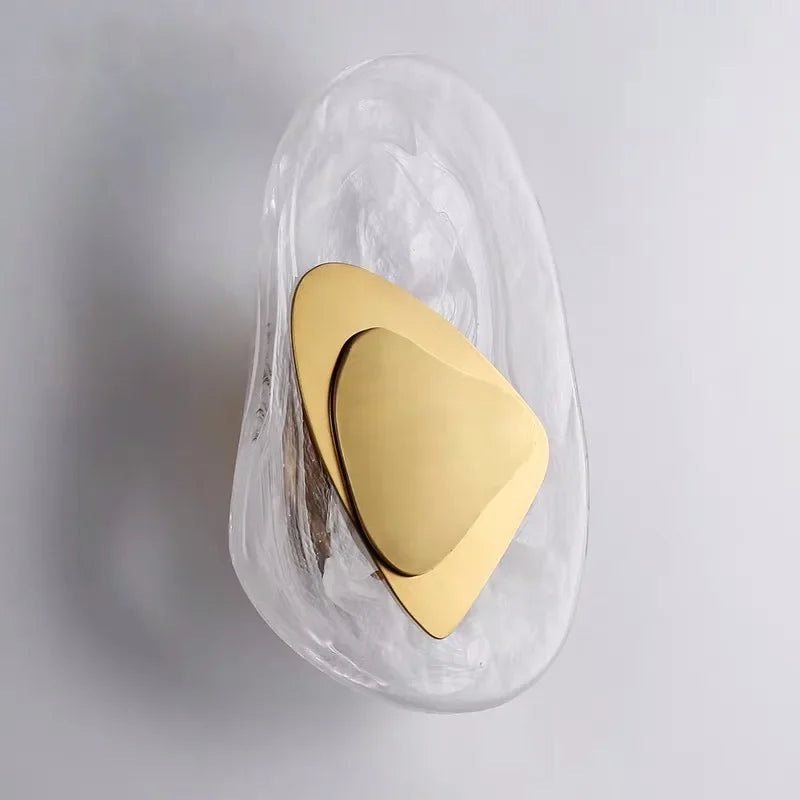 Afralia™ Glass Wall Lamp LED Sconce Minimalist Design for Bedroom Living Room Aisle